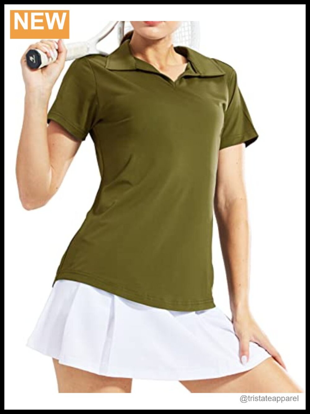 Women's UV Protection Golf Polo V-Neck Short Sleeve Moisture Wicking